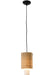 Meyda Tiffany - 143132 - One Light Mini Pendant - Cilindro - Black/Beige Burlap