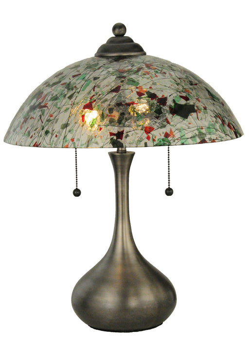 Meyda Tiffany - 143292 - Two Light Table Lamp - Metro Fusion - Red/Green Confetti