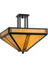 Meyda Tiffany - 143407 - Four Light Semi-Flushmount - Prairie Loft - Craftsman Brown