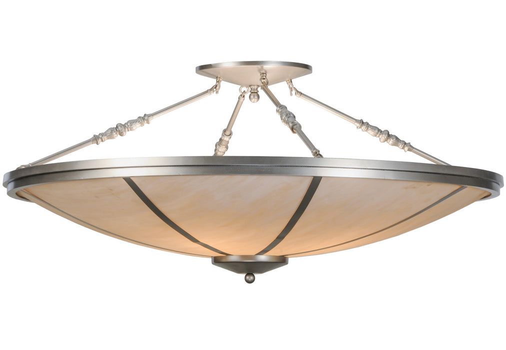 Meyda Tiffany - 143628 - Four Light Semi-Flushmount - Commerce - Nickel