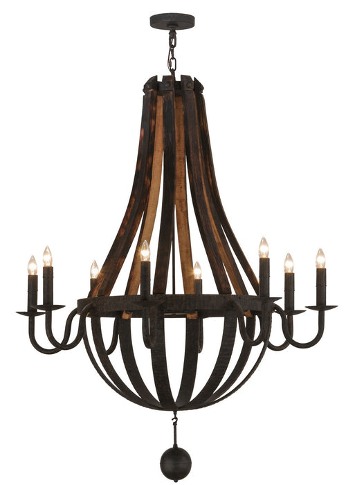Meyda Tiffany - 143730 - Eight Light Chandelier - Barrel Stave - Rust