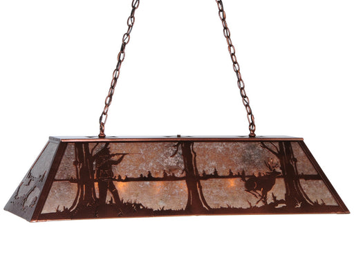 Meyda Tiffany - 144031 - Nine Light Oblong Pendant - Deer Hunter - Copper Vein