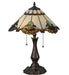Meyda Tiffany - 144058 - Two Light Table Lamp - Shell With Jewels - Mahogany Bronze