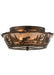 Meyda Tiffany - 144182 - Two Light Flushmount - Fly Fishing Creek - Antique Copper