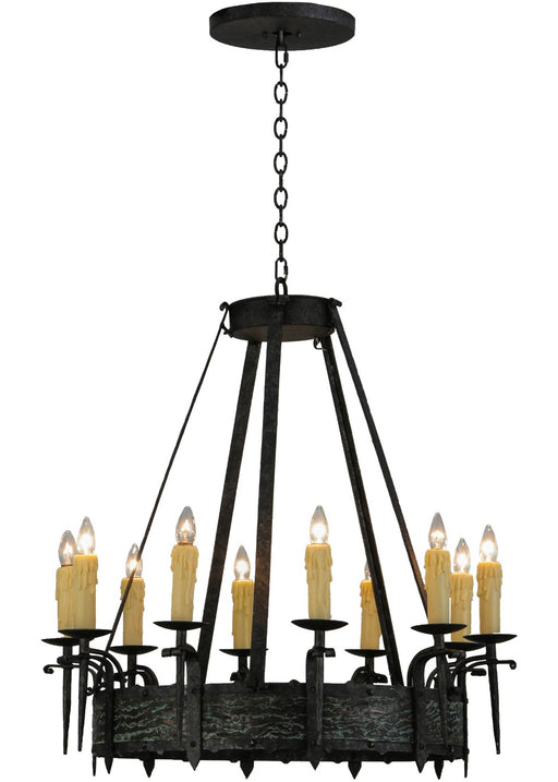 Meyda Tiffany - 144262 - Ten Light Chandelier - Costello - Verdigris