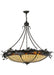 Meyda Tiffany - 144387 - Six Light Inverted Pendant - Greenbriar Oak - Timeless Bronze