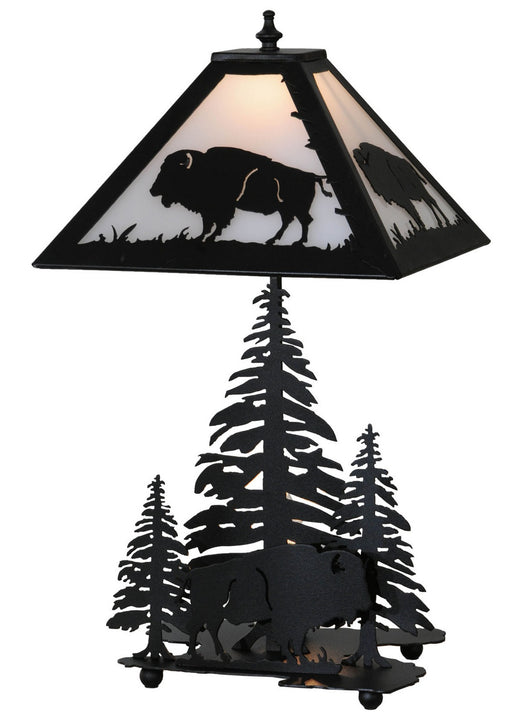 Meyda Tiffany - 144470 - Two Light Table Lamp - Buffalo - Black/White Acrylic