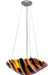 Meyda Tiffany - 144919 - Three Light Inverted Pendant - Metro Fusion - Beige,Amber,Smoke Irid,Dark Bl