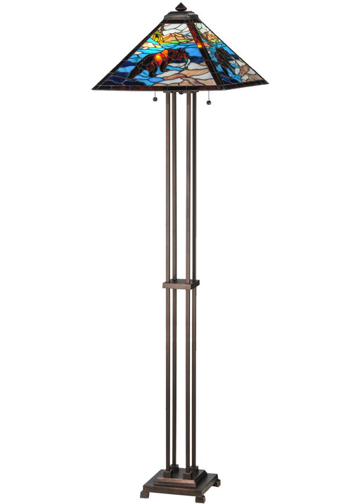 Meyda Tiffany - 145045 - Two Light Floor Lamp - Grizzly Bear - Mahogany Bronze