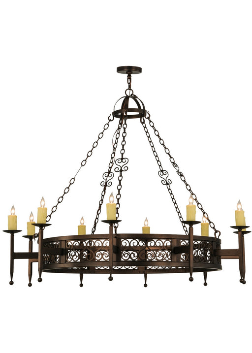 Meyda Tiffany - 146062 - Ten Light Chandelier - Toscano - Mahogany Bronze