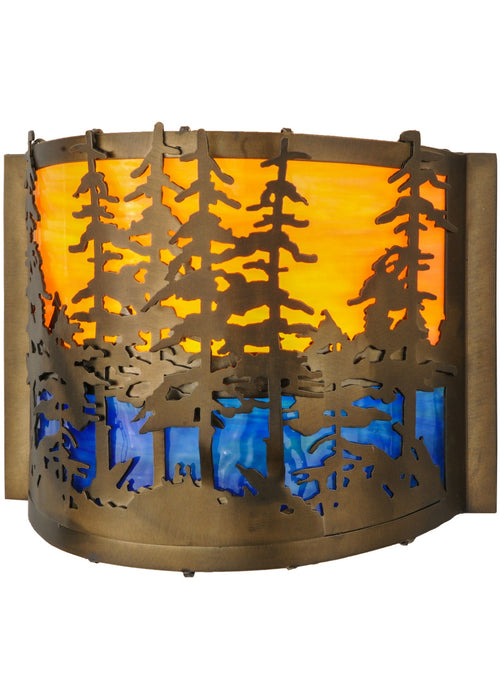 Meyda Tiffany - 146953 - One Light Wall Sconce - Tall Pines - Antique Copper