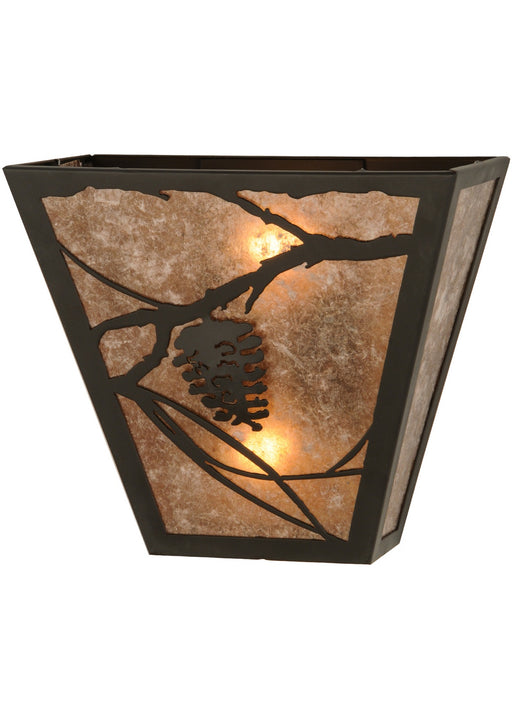 Meyda Tiffany - 147248 - Two Light Wall Sconce - Whispering Pines - Oil Rubbed Bronze