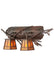 Meyda Tiffany - 147326 - Two Light Wall Sconce - Pine Branch - Rust,Hand Wrought Iron