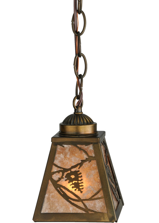 Meyda Tiffany - 147452 - One Light Mini Pendant - Whispering Pines - Antique Copper