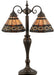Meyda Tiffany - 147734 - Two Light Table Lamp - Ilona - Mahogany Bronze