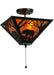 Meyda Tiffany - 147875 - Three Light Flushmount - Bear At Dawn - Black/Amber Mica