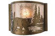 Meyda Tiffany - 148036 - One Light Wall Sconce - Northwoods Bear At Lake - Antique Copper