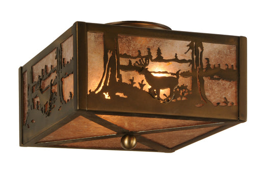 Meyda Tiffany - 148125 - Two Light Flushmount - Hanginghead Dragonfly - Antique Copper