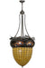 Meyda Tiffany - 148471 - Three Light Inverted Pendant - Greenbriar Oak - Pewter,Custom,Oil Rubbed Bronze