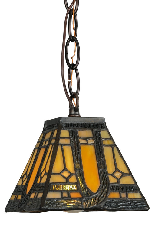 Meyda Tiffany - 148556 - One Light Mini Pendant - Sierra Prairie Mission - Custom