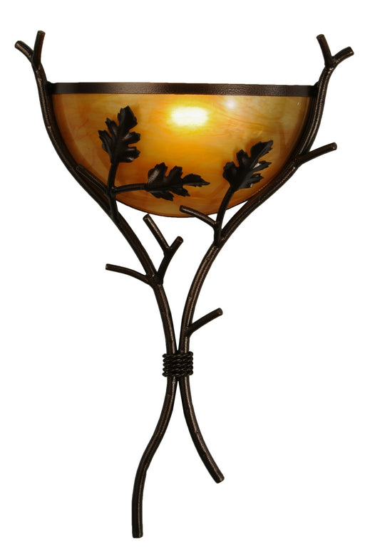 Meyda Tiffany - 148948 - One Light Wall Sconce - Oak Branch - Copper Vein