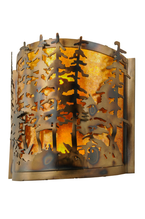 Meyda Tiffany - 149252 - Two Light Wall Sconce - Tall Pines - Antique Copper,Burnished