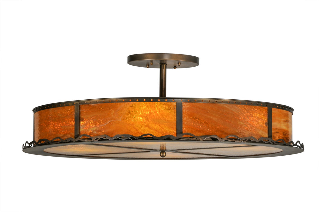 Meyda Tiffany - 149550 - Four Light Inverted Pendant - Mission - Antique Copper