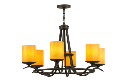 Meyda Tiffany - 150215 - Six Light Chandelier - Octavia - Custom,Oil Rubbed Bronze