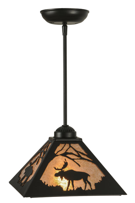 Meyda Tiffany - 150232 - One Light Mini Pendant - Lone Moose - Copper Vein