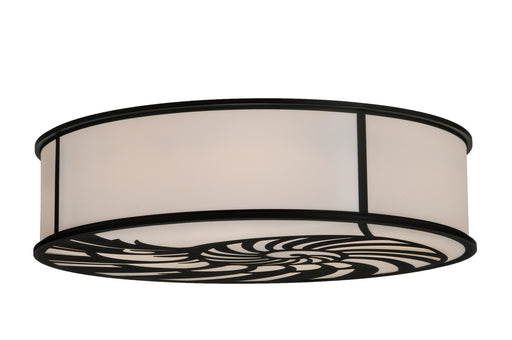 Meyda Tiffany - 150464 - Ten Light Flushmount - Nautilus - Black/White Acrylic