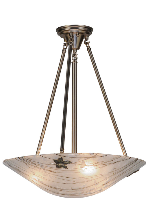 Meyda Tiffany - 150473 - Three Light Semi-Flushmount - Metro Fusion - Polished Nickel