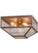 Meyda Tiffany - 151091 - Four Light Flushmount - Mission - Copper