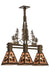 Meyda Tiffany - 151540 - Three Light Island Pendant - Aspen Leaf - Antique Copper