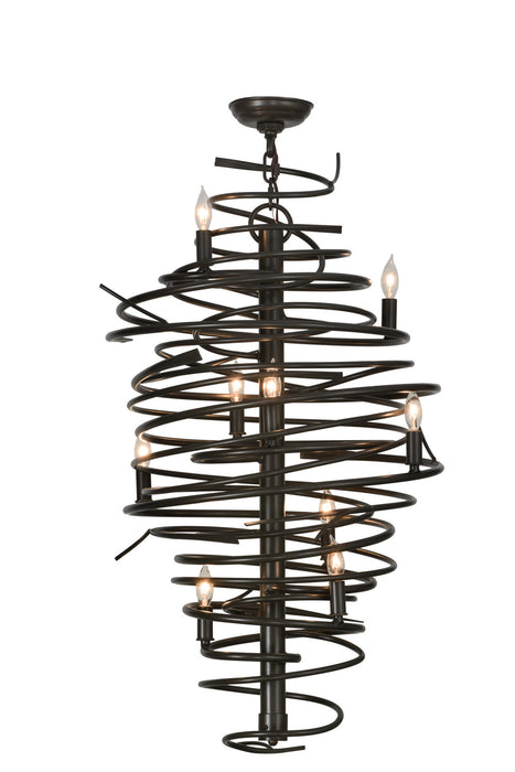 Meyda Tiffany - 152135 - Nine Light Chandelier - Cyclone - Timeless Bronze