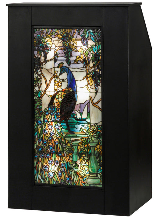 Meyda Tiffany - 152407 - Lighted Podium - Tiffany Peacock Wisteria - Steel