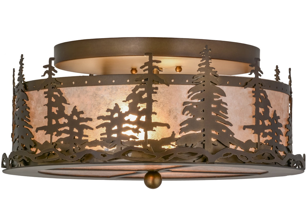 Meyda Tiffany - 160561 - Two Light Flushmount - Tall Pines - Antique Copper