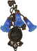 Meyda Tiffany - 17234 - Three Light Wall Sconce - Blue Pond Lily - Mahogany Bronze