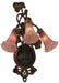 Meyda Tiffany - 17311 - Three Light Wall Sconce - Cranberry Pond Lily - Mahogany Bronze