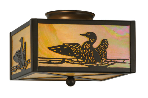 Meyda Tiffany - 18793 - Two Light Flushmount - Loon - Timeless Bronze