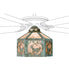 Meyda Tiffany - 22342 - One Light Fan Light Shade - Lone Elk - Verdigris