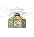 Meyda Tiffany - 22343 - One Light Fan Light Shade - Lone Deer - Verdigris