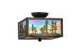 Meyda Tiffany - 22864 - Two Light Flushmount - Tall Pines - Antique Copper