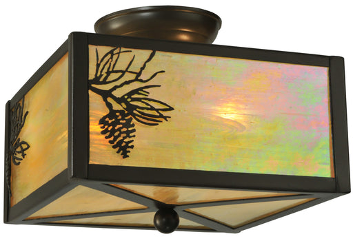 Meyda Tiffany - 23211 - Two Light Flushmount - Balsam Pine - Timeless Bronze