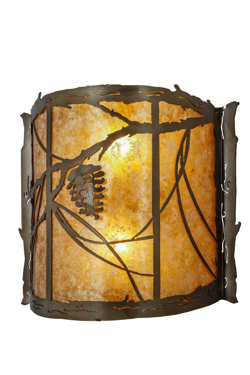 Meyda Tiffany - 32826 - Two Light Wall Sconce - Whispering Pines - Antique Copper