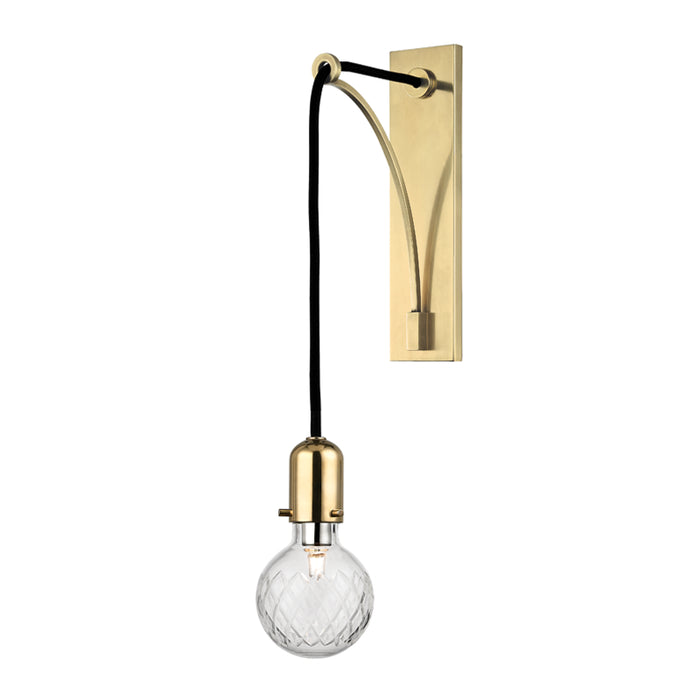 Hudson Valley - 1101-AGB - One Light Wall Sconce - Marlow - Aged Brass