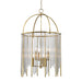 Hudson Valley - 2520-AGB - Six Light Pendant - Lewis - Aged Brass