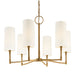 Hudson Valley - 366-AGB - Six Light Chandelier - Dillon - Aged Brass