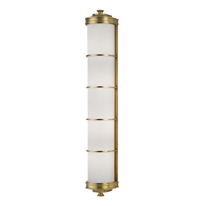 Hudson Valley - 3833-AGB - Four Light Wall Sconce - Albany - Aged Brass