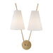 Hudson Valley - 6322-AGB - Two Light Wall Sconce - Milan - Aged Brass