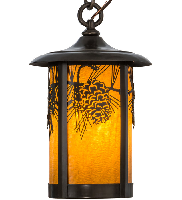 Meyda Tiffany - 43878 - One Light Pendant - Fulton - Craftsman Brown